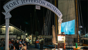 The festival's amazing screening venues include historic theaters, outdoors on the beach, even projected on a sail from an historic tall ship docked at Fort Jefferson Museum. 